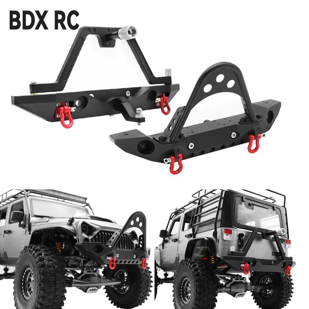 Rc Hobby Grade Crawler - Parachoques trasero delantero de metal con