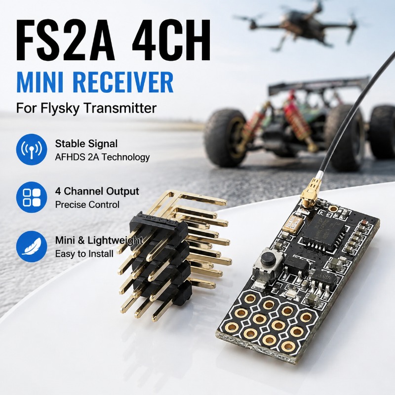 Rc Hobby Usa - Receptor PWM de 4 Canales FS