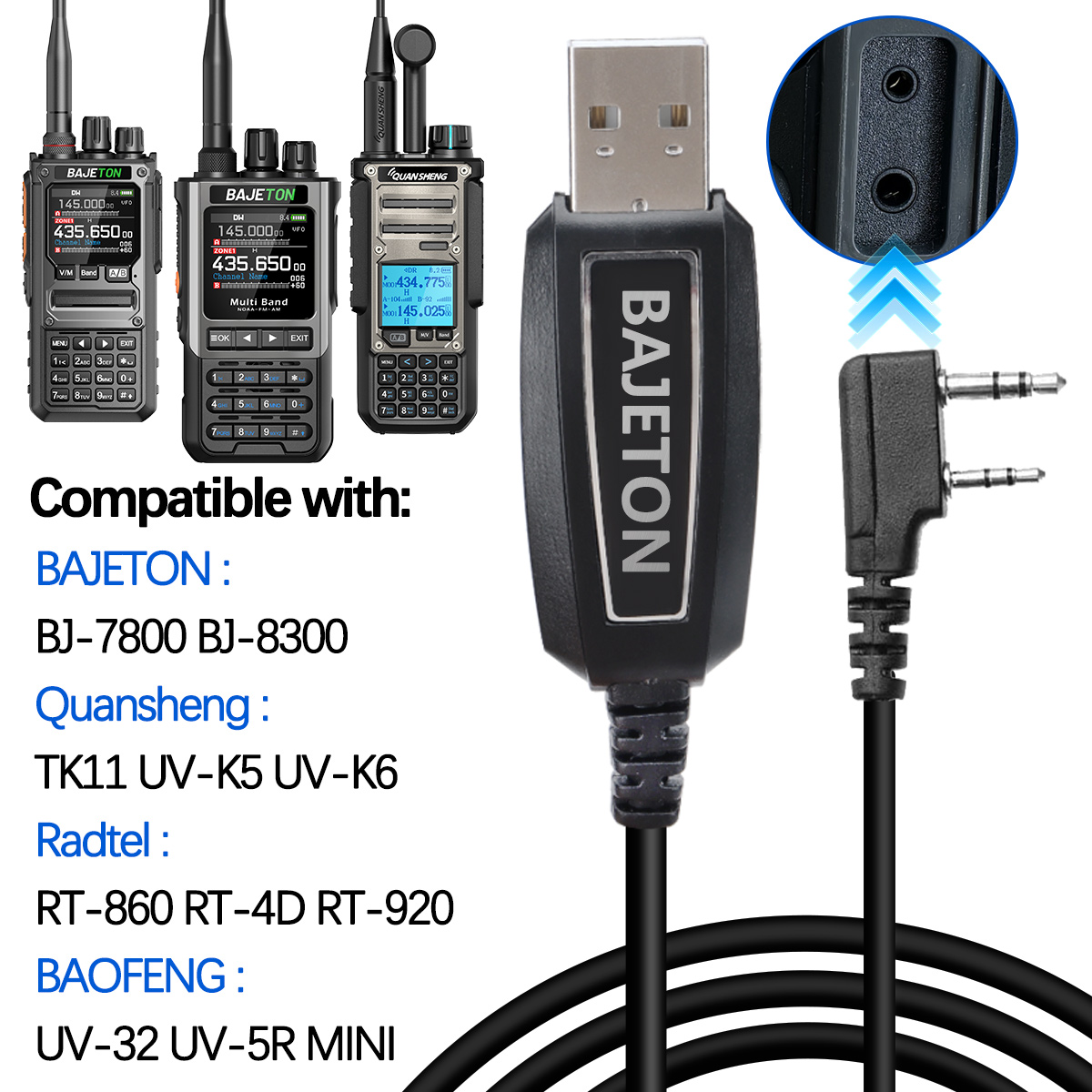 BAJETON Walkie Talkie Cable de - Rc Drift Car Brushless reseña y precio